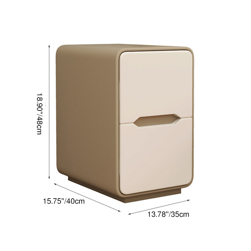 Narrow Nordic Two-Drawer Nightstand 6