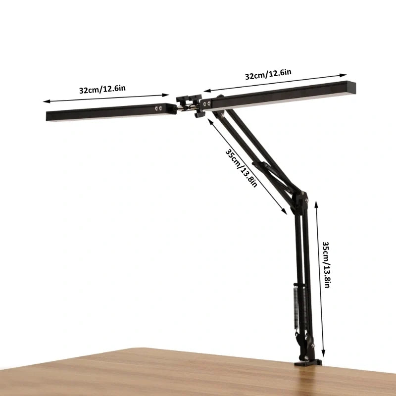 Dual-Head Clamp Desk Lamp 5