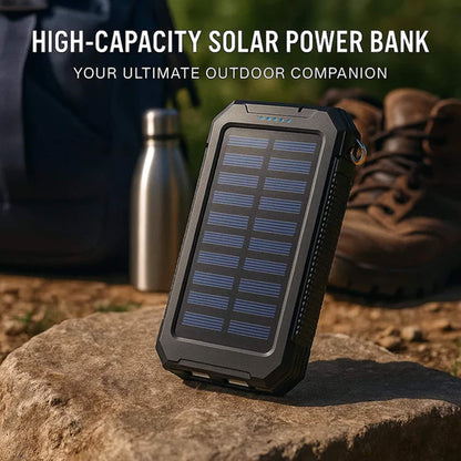 Portable Charger Solar Power Bank, 20000mAh Power Bank with Dual USB and LED Lights – image 8
