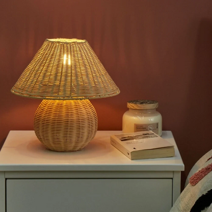 Handwoven Bamboo Table Lamp 2