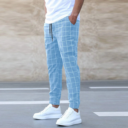 Mens Plaid Trousers Relaxed Fit, Mens Slacks – image 4