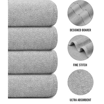Oversized Bath Towels Set of 4, Large Bathroom Towels for Bath and Shower – image 6