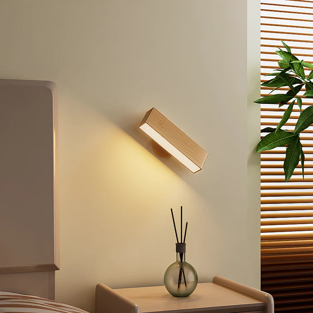 Rotating Wooden Wall Light 4