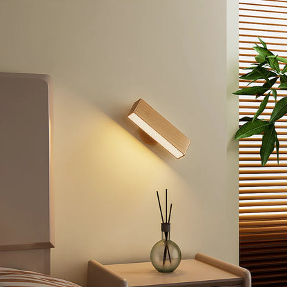 Rotating Wooden Wall Light 4