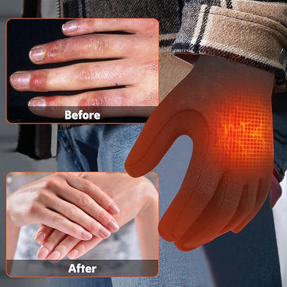 Rechargeable Heated Gloves, Hand Warmer Gloves for Outdoor