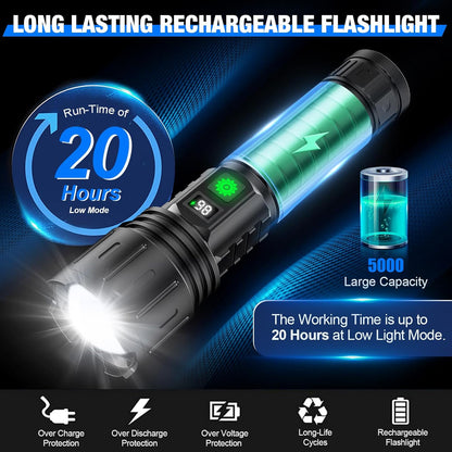 Rechargeable Flashlight, Torch Light with Adjustable Beam – image 5