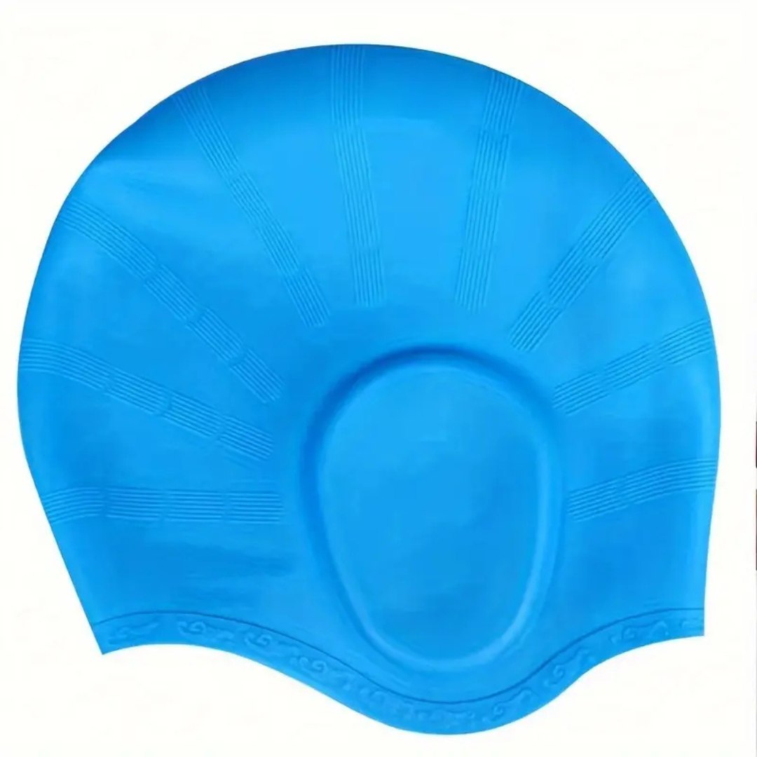 Silicone Swim Cap for Women and Men, Pool Swimming Cap with Ear Protection – image 9