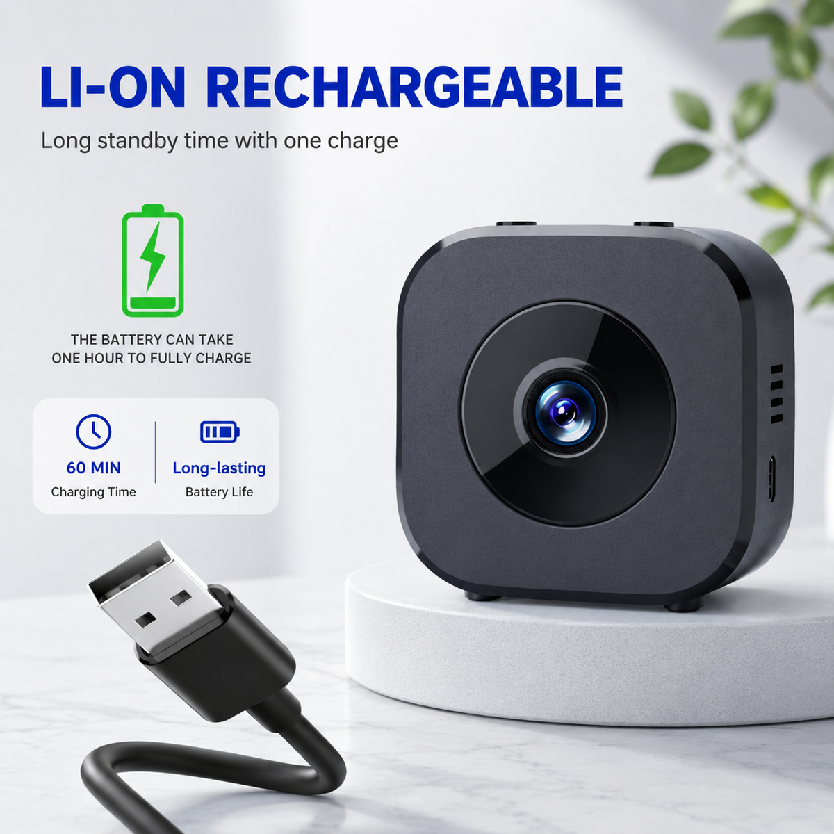 Home Security Camera, WiFi Surveillance Camera with Magnetic Mount – image 5