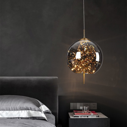 LED Ceiling Lights with Glass Shade, Modern Pendant Light with Adjustable Cord – image 18