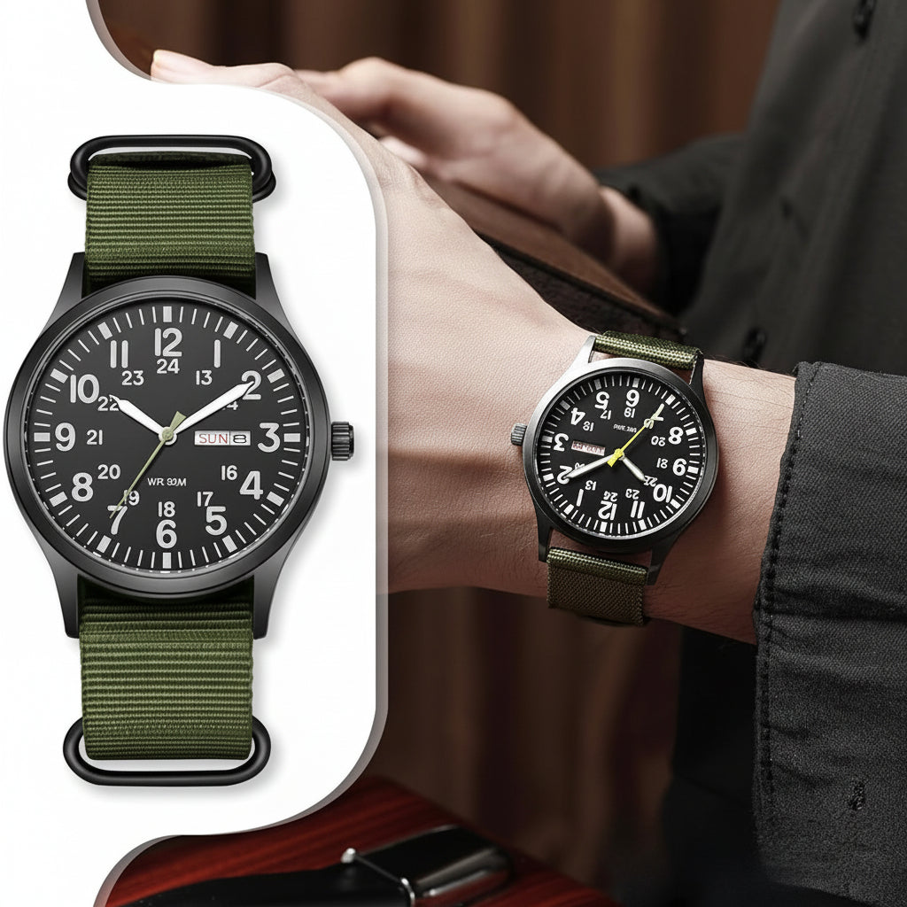 Mens Watches, Water Resistant Outdoor Watch with Clear Dial – image 4