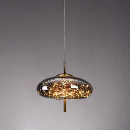 LED Ceiling Lights with Glass Shade, Modern Pendant Light with Adjustable Cord – image 20