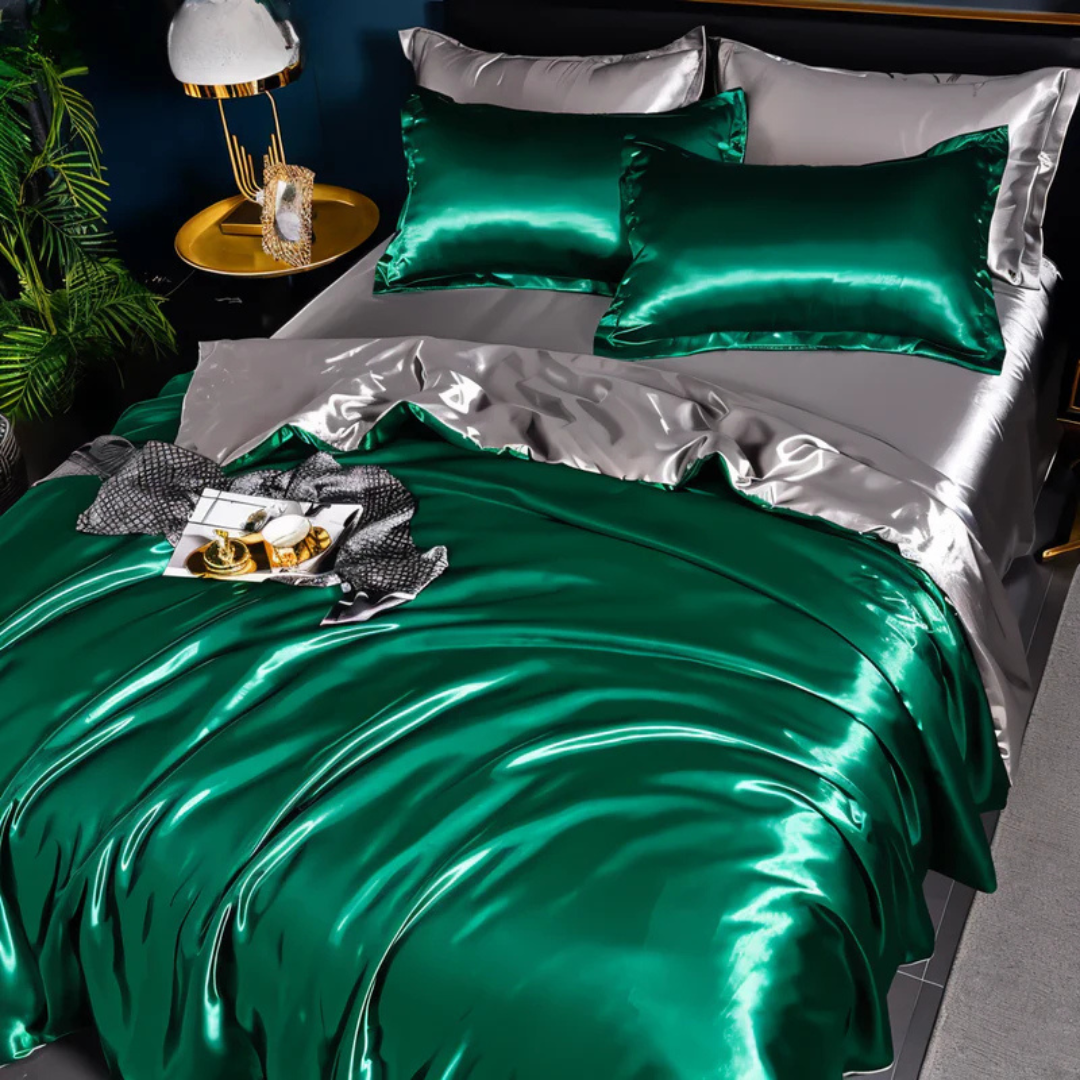 Silky Duvet Cover Set with Zipper Closure, Microfiber Bedding Set with 2 Pillowcases – image 10