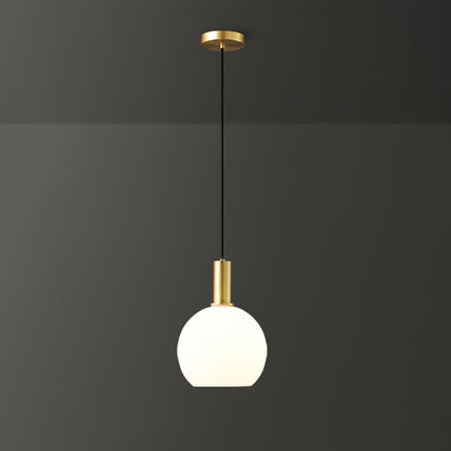 Glass Pendant Light, Modern Pendant Lamp with Brass Body – image 16