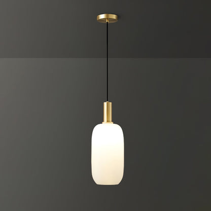 Glass Pendant Light, Modern Pendant Lamp with Brass Body – image 31