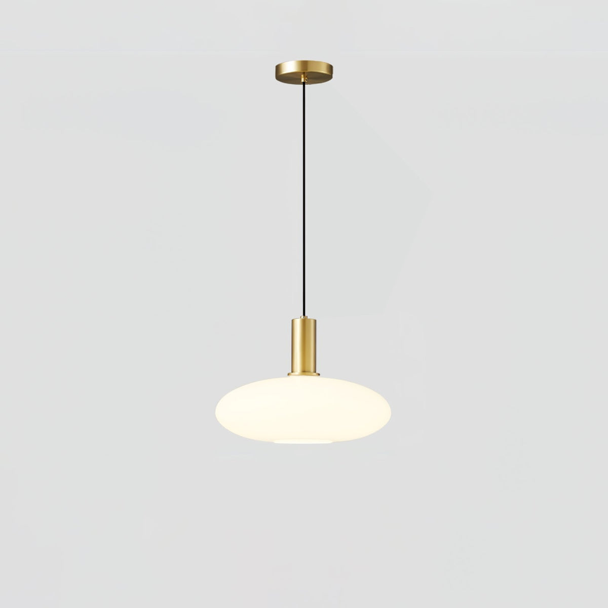 Glass Pendant Light, Modern Pendant Lamp with Brass Body – image 40