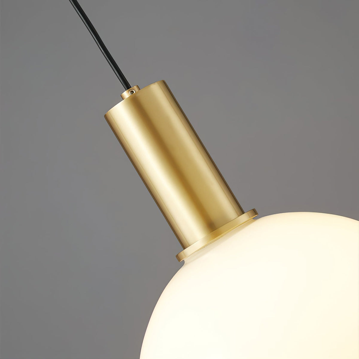 Glass Pendant Light, Modern Pendant Lamp with Brass Body – image 34