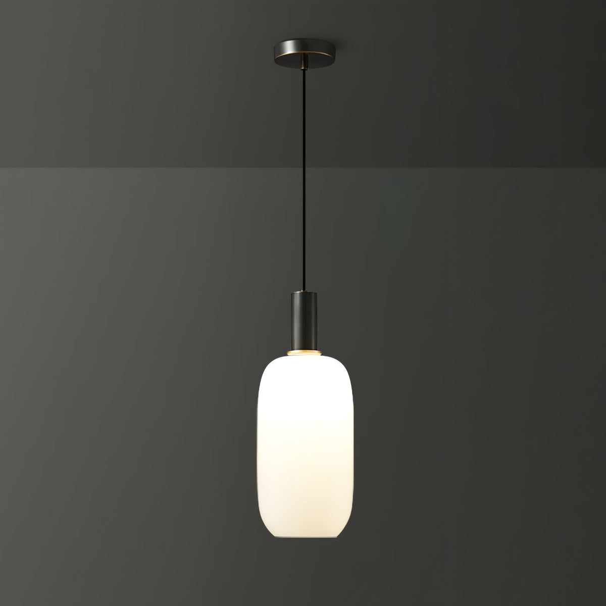 Glass Pendant Light, Modern Pendant Lamp with Brass Body – image 37