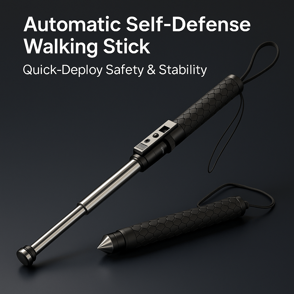 Walking Cane for Self Defense, Compact Hiking Stick with Non Slip Grip – image 8