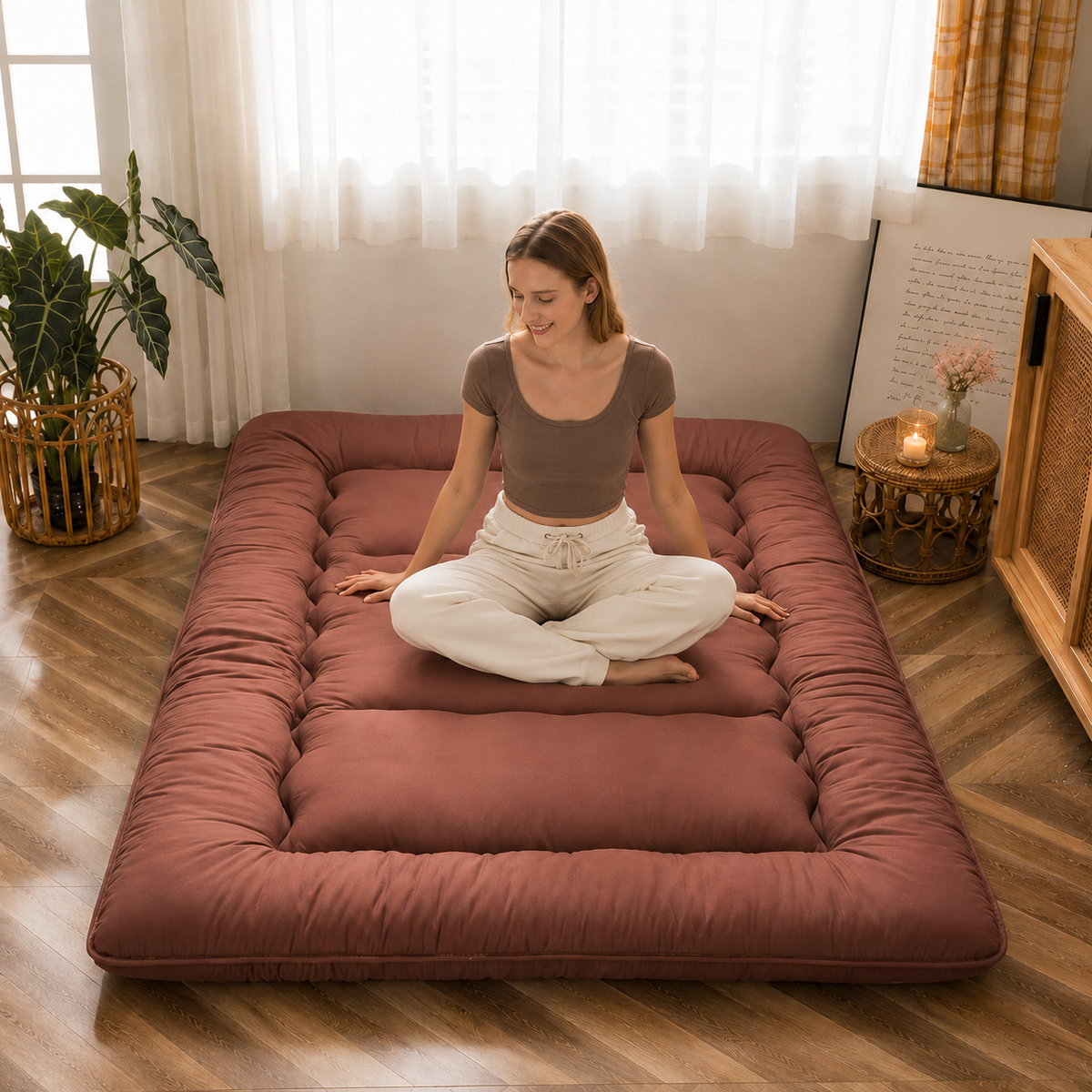 Japanese Floor Mattress, Tatami Mattress 4 Inch Thick – image 9