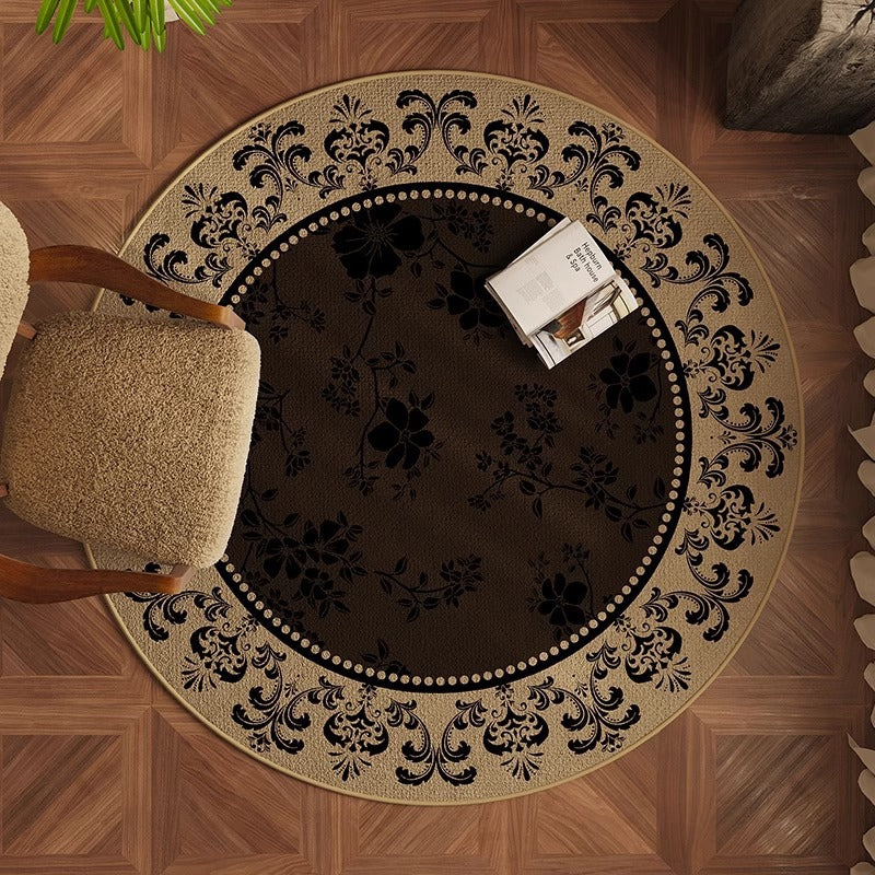 Round Beige Japandi Rug 32