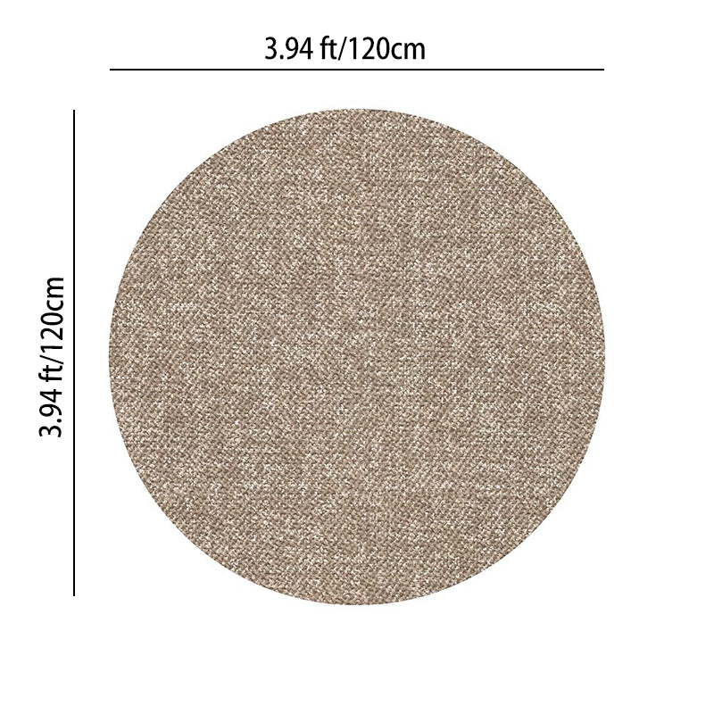 Round Beige Japandi Rug 3