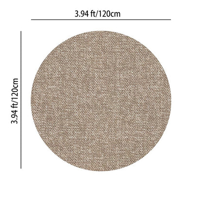Round Beige Japandi Rug 3