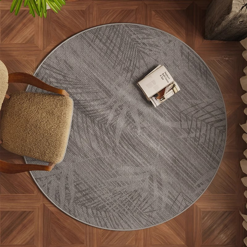 Round Beige Japandi Rug 39
