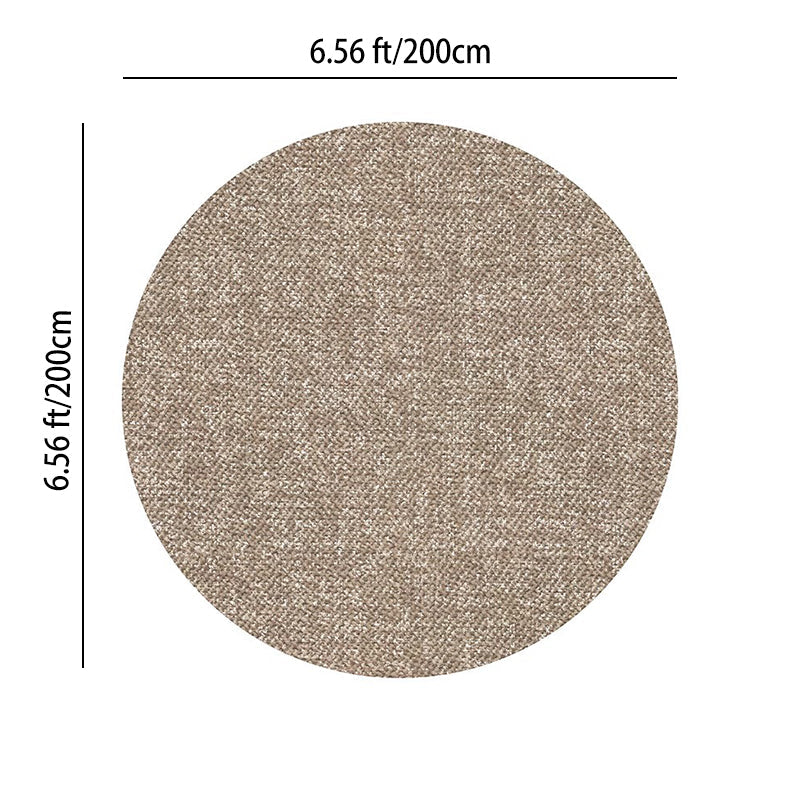 Round Beige Japandi Rug 6