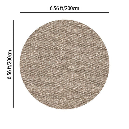 Round Beige Japandi Rug 6