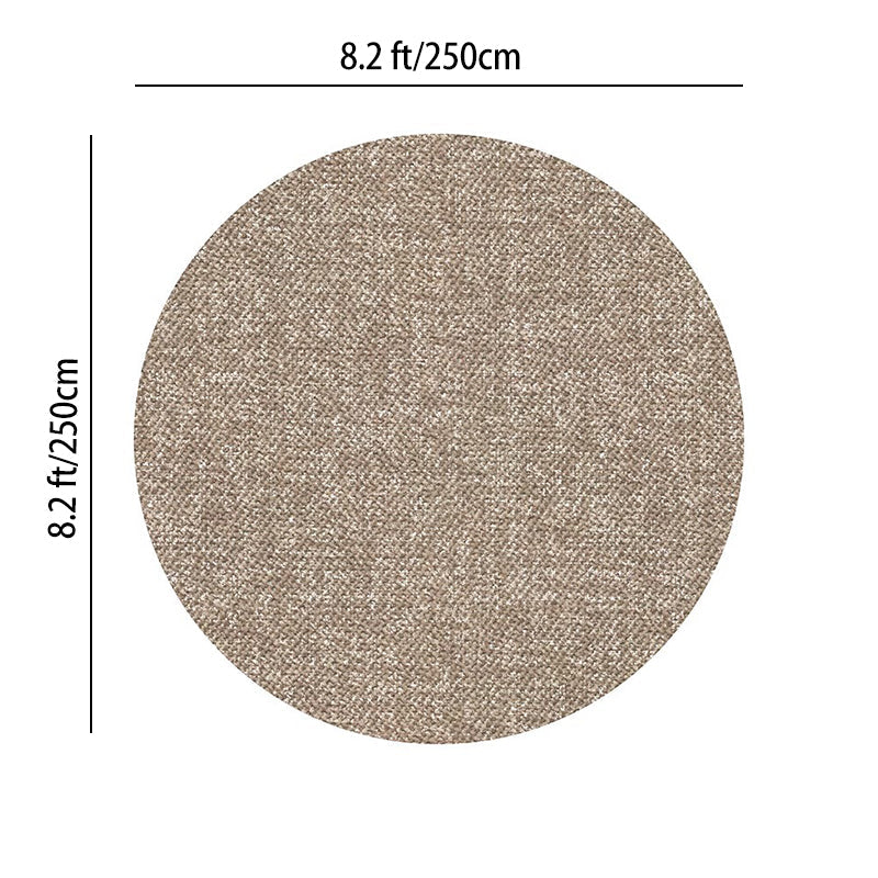 Round Beige Japandi Rug 7