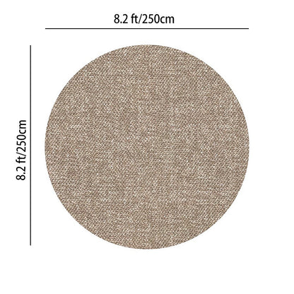 Round Beige Japandi Rug 7