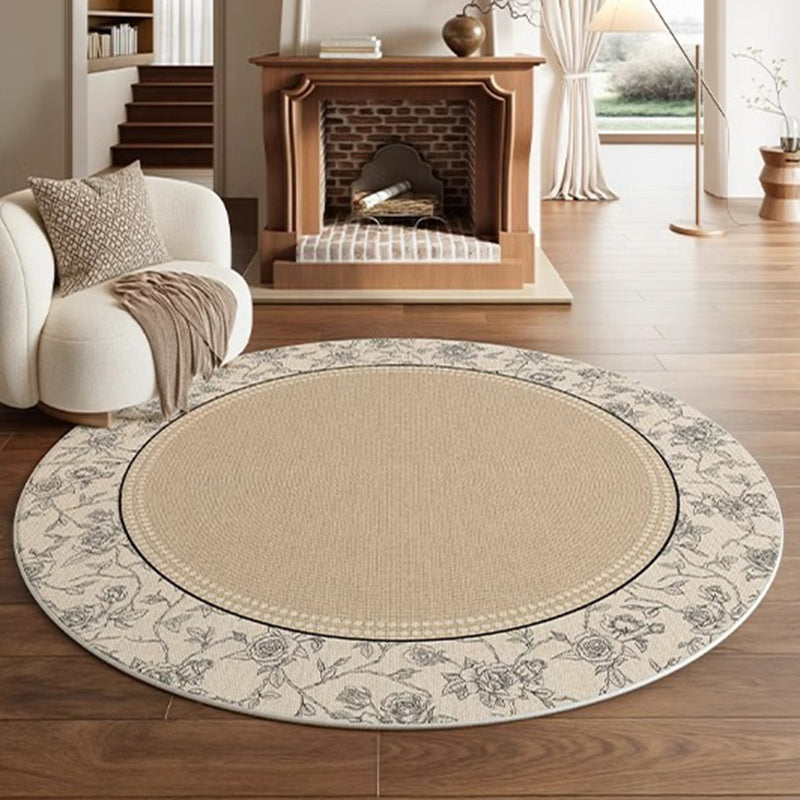 Round Medallion Loop-Pile Rug 23