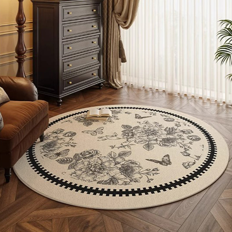 Round Medallion Loop-Pile Rug 1