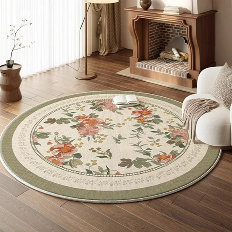 Round Medallion Loop-Pile Rug 25