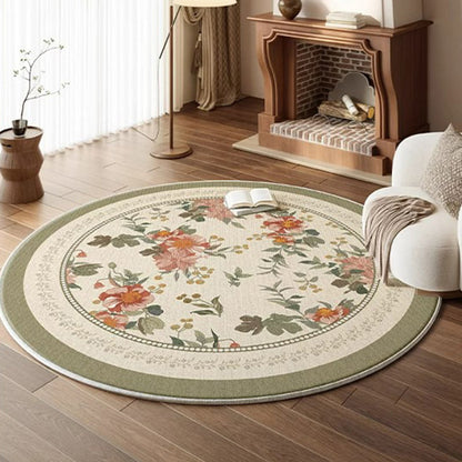 Round Medallion Loop-Pile Rug 25