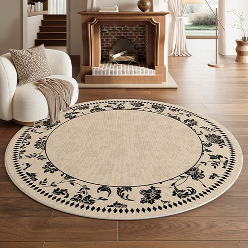 Round Medallion Loop-Pile Rug 2