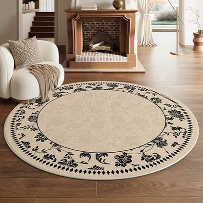Round Medallion Loop-Pile Rug 2