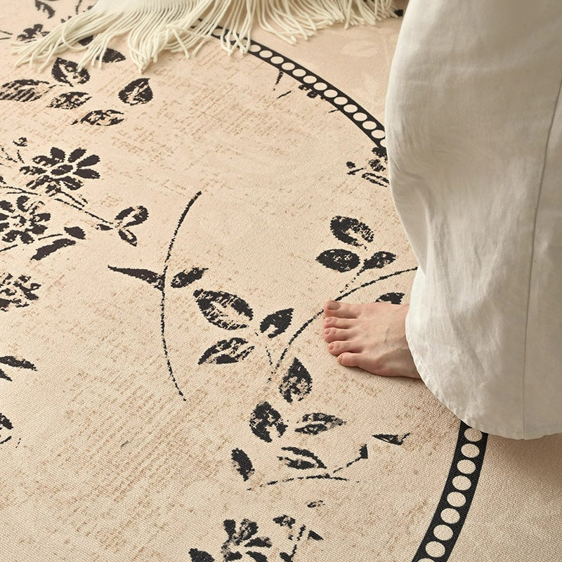 Round Medallion Loop-Pile Rug 14