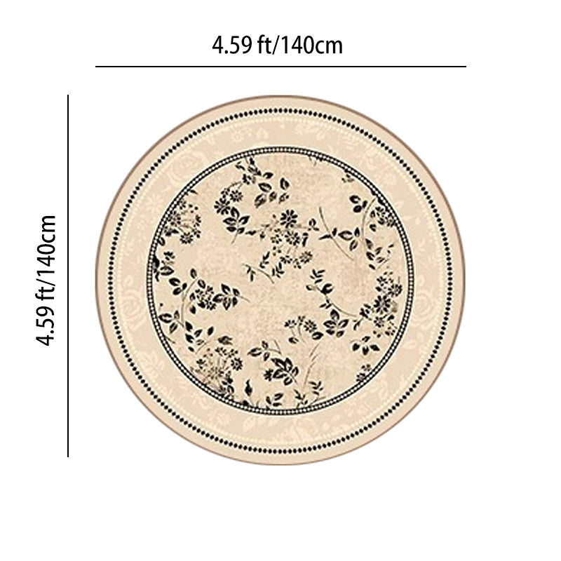 Round Medallion Loop-Pile Rug 4