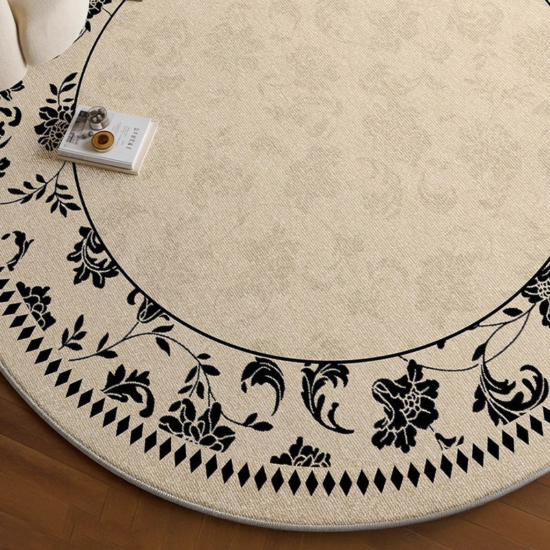 Round Medallion Loop-Pile Rug 17