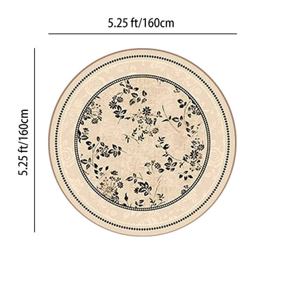 Round Medallion Loop-Pile Rug 5