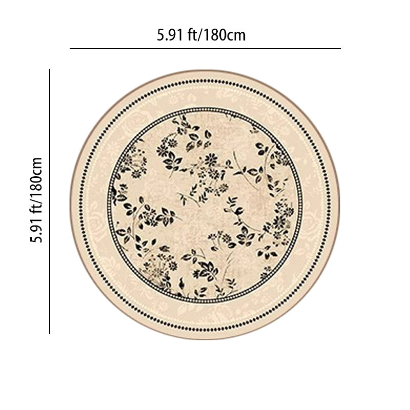 Round Medallion Loop-Pile Rug 6