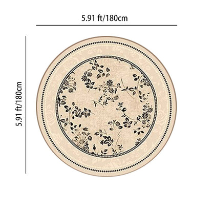 Round Medallion Loop-Pile Rug 6
