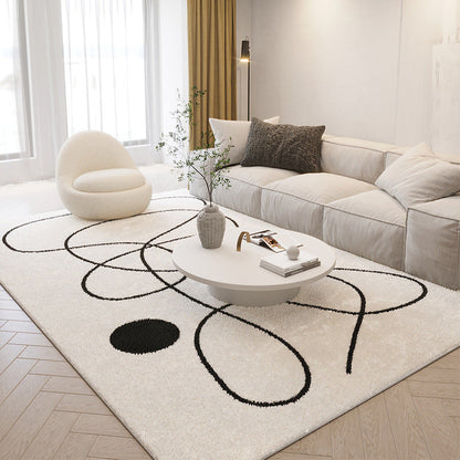Japandi Faux Cashmere Area Rug 0