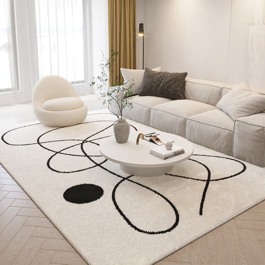 Japandi Faux Cashmere Area Rug 0