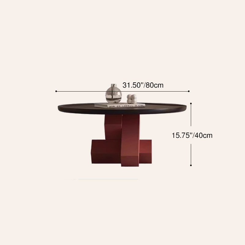 High-Gloss Geometric Pedestal Table 4