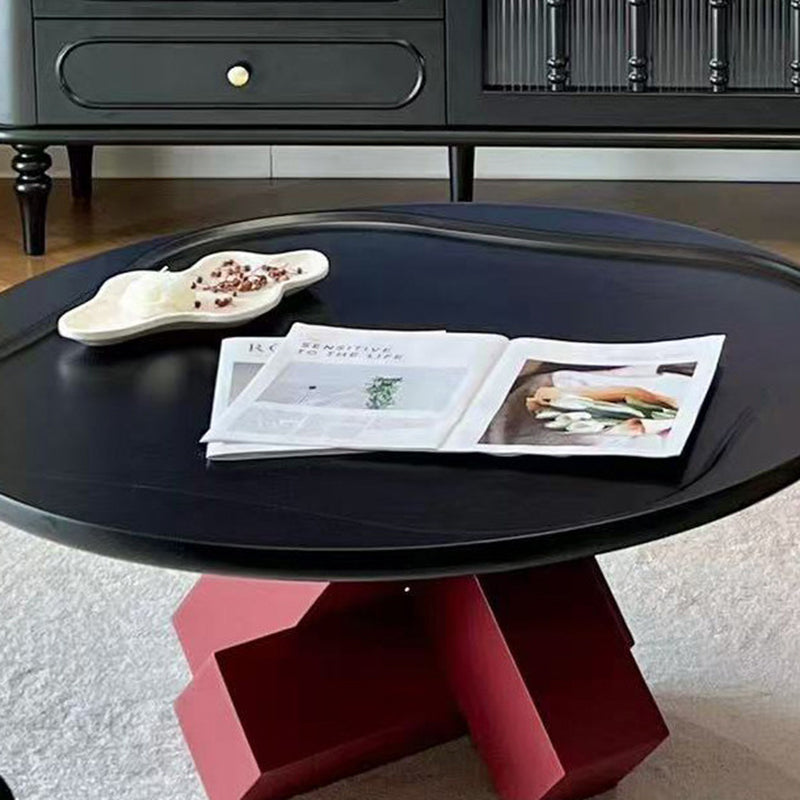 High-Gloss Geometric Pedestal Table 7