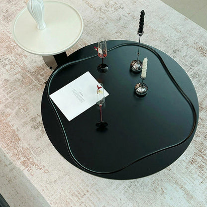 High-Gloss Geometric Pedestal Table 8