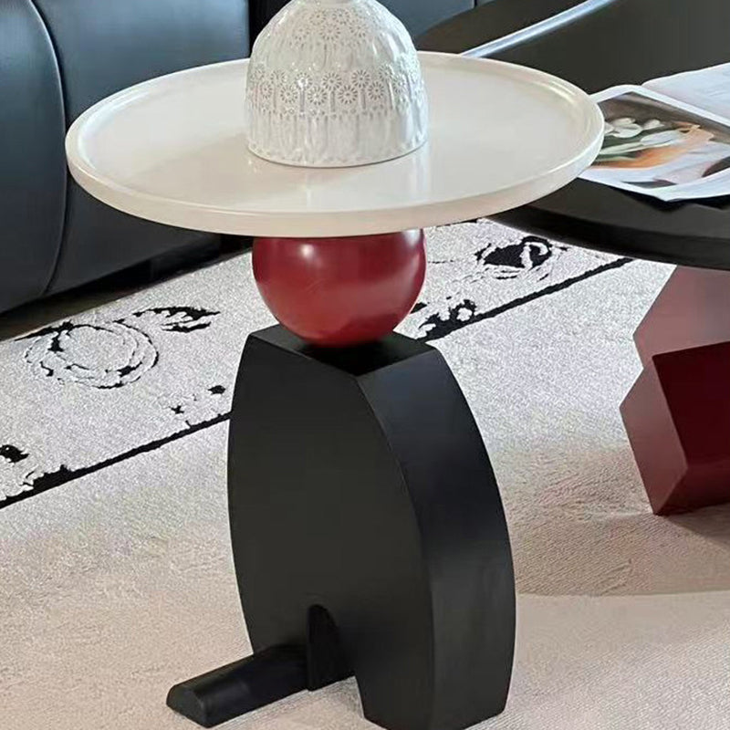 High-Gloss Geometric Pedestal Table 6