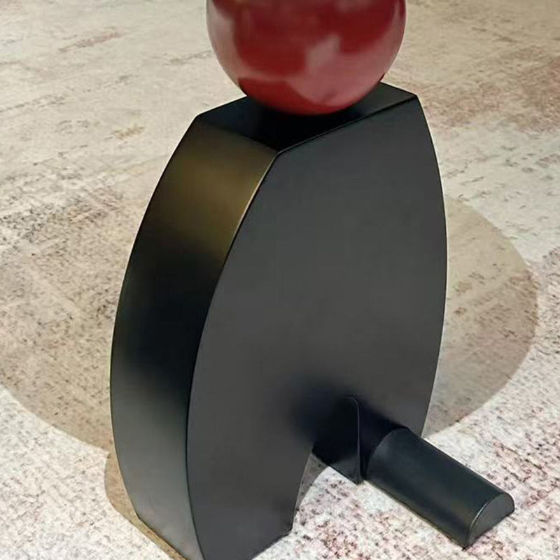 High-Gloss Geometric Pedestal Table 5
